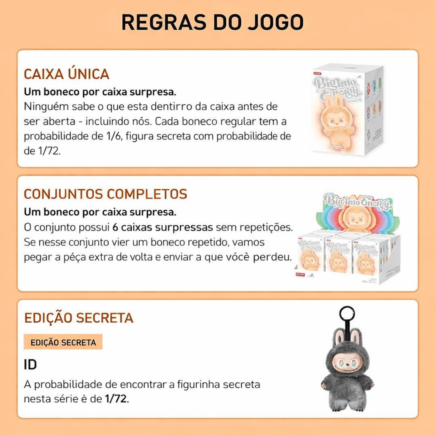 Chaveiro Labubu(ORIGINAL) The Monsters Big Into Energy (Colecionável)