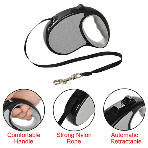 3/5M Automatic Retractable Dog Leash for Small Medium Dogs Cats Strong Nylon Pet Traction Rope Chihuahua Bulldog Puppy Supplies