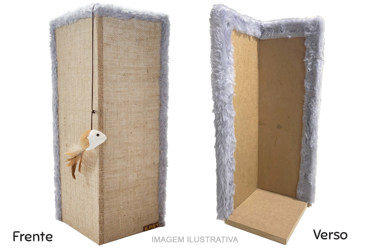 Kit 2 Arranhadores Canto de Sofá e Arranhador Bolinha Para Gatos Sustentável Lup