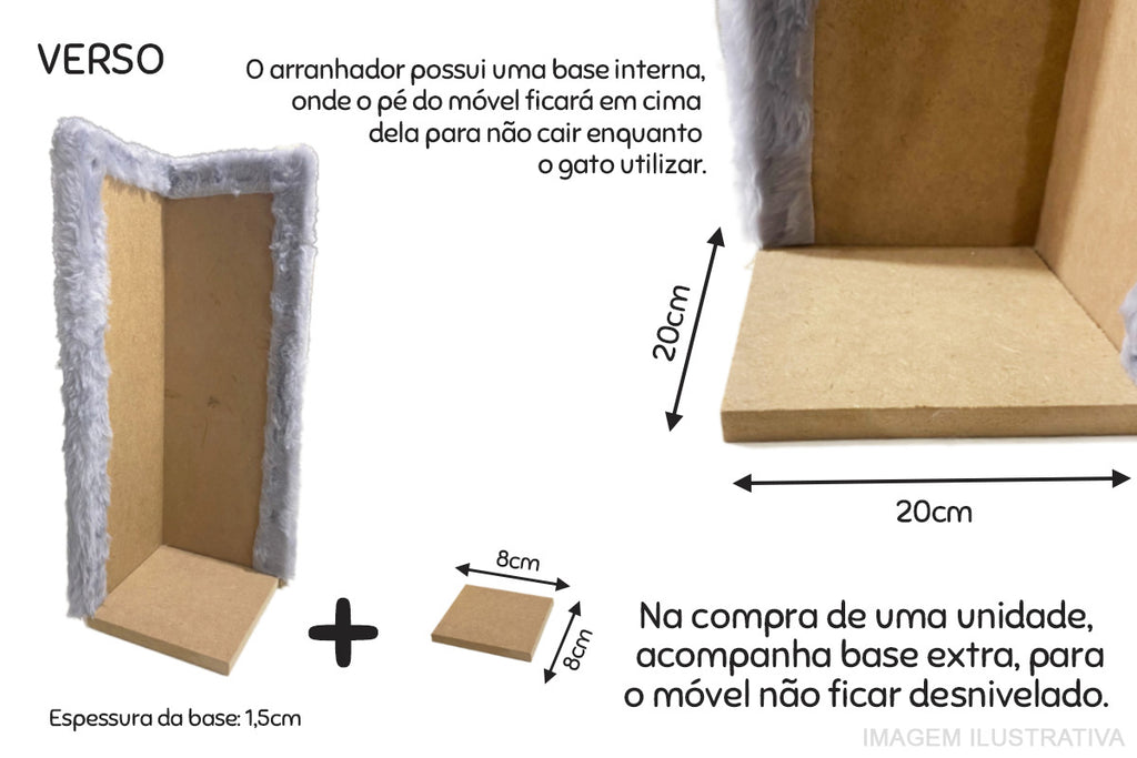 Kit 2 Arranhadores Canto de Sofá e Arranhador Bolinha Para Gatos Sustentável Lup